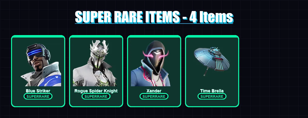 [PS4/PS5/PC] | Blue Striker | Rogue Spider Knight | Xander | Optimus Prime | Kymera | 217 skin | 273 pickaxe | 250 emote | 233 glider | Lv3751