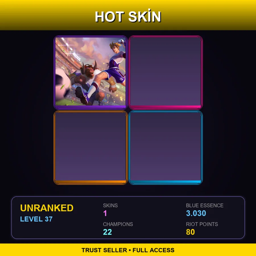 EUNE | Lv37 | Unranked | 1 Skin | 22 Champ