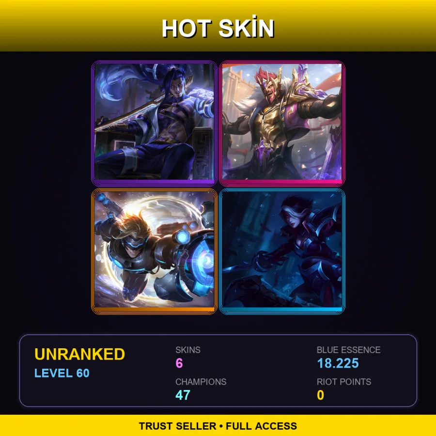 EUW | Lv60 | Unranked | 6 Skin | 47 Champ — Pulsefire Ezreal