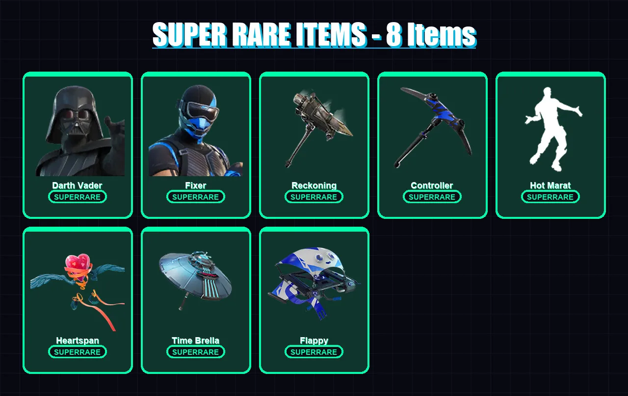 [PC/XBOX] | Darth Vader | Fixer | Catalyst | Fade | Zenith | 126 skin | 170 pickaxe | 135 emote | 153 glider | Lv3372