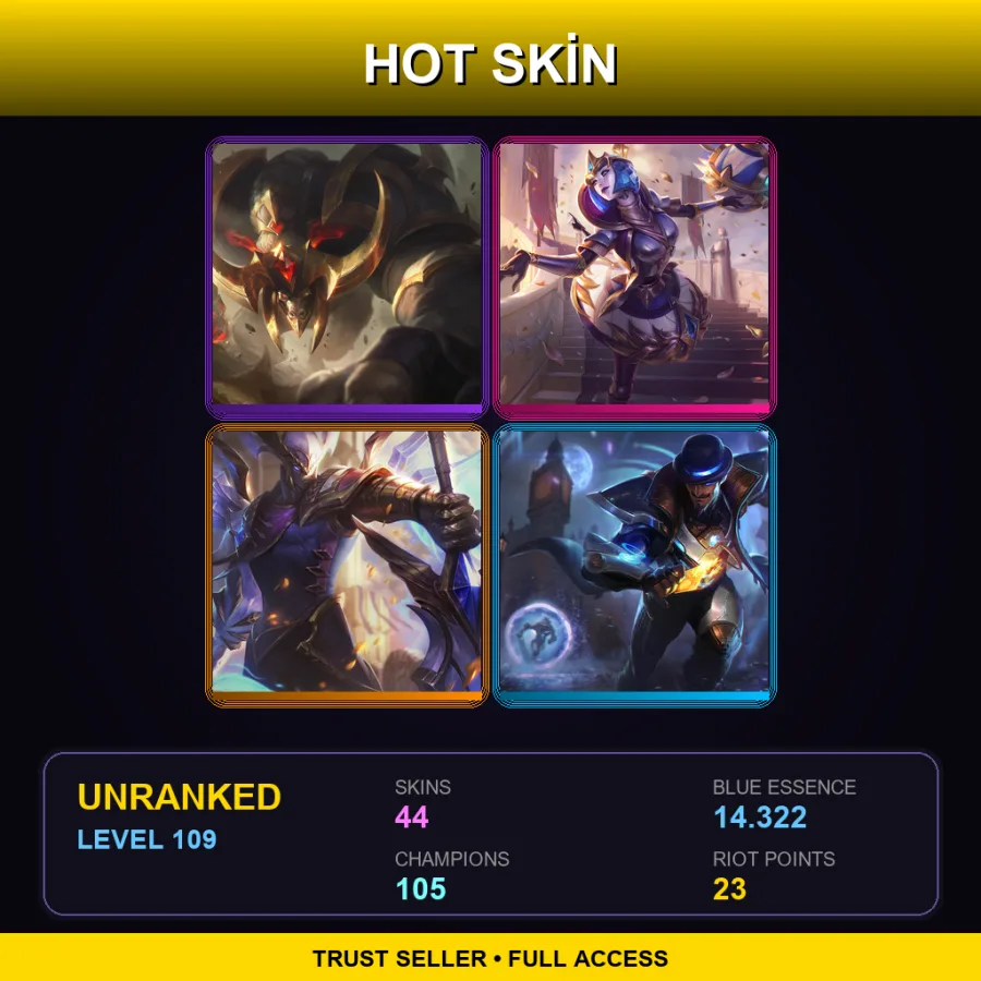 SG | Lv109 | Unranked | 44 Skin | 105 Champ — Mecha Aurelion Sol