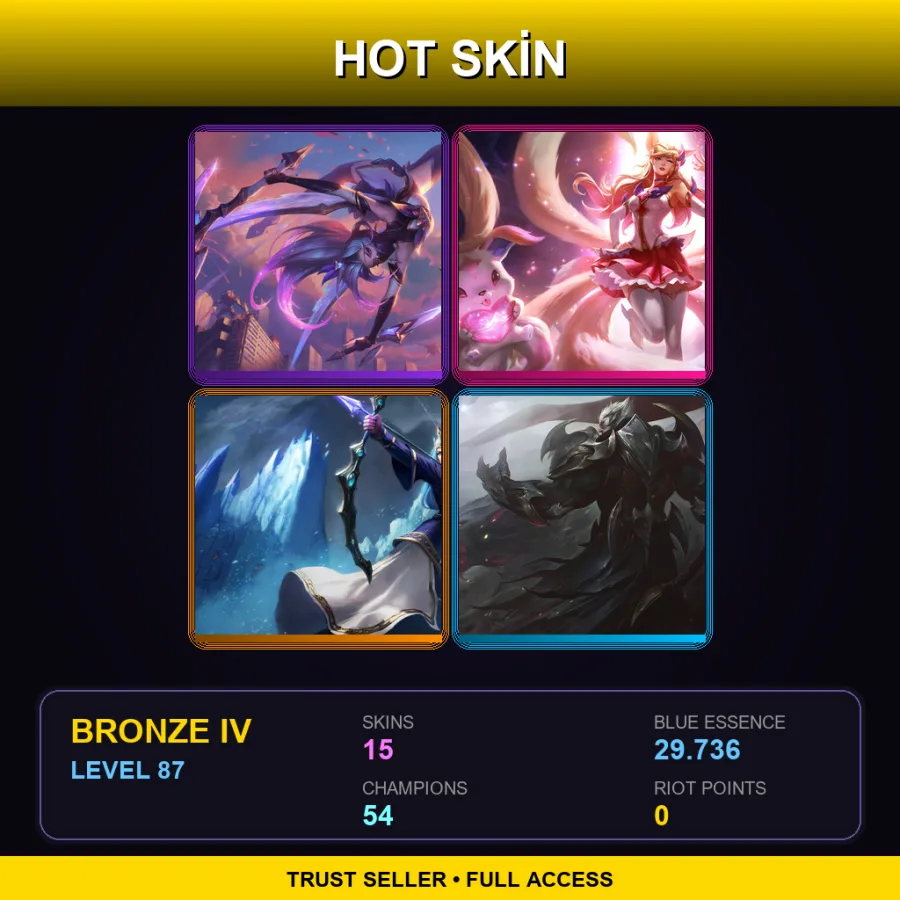 LAN | Lv87 | Bronze IV | 15 Skin | 54 Champ