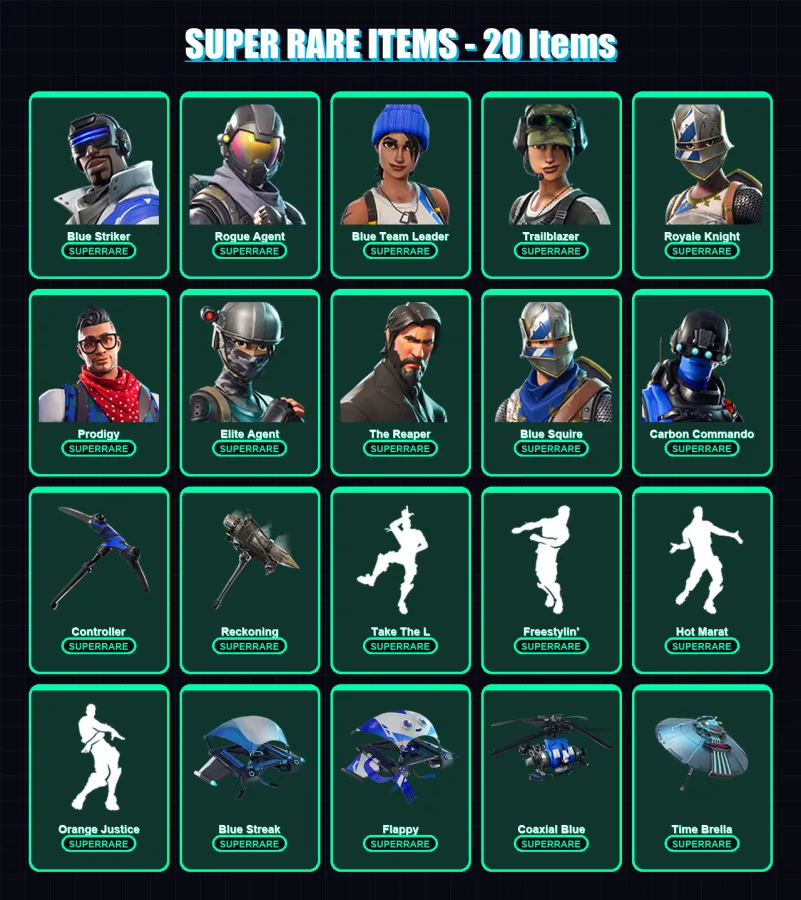 [PS4/PS5/XBOX/PC] | Blue Striker | Rogue Agent | Blue Team Leader | 87 skin | Lv1011