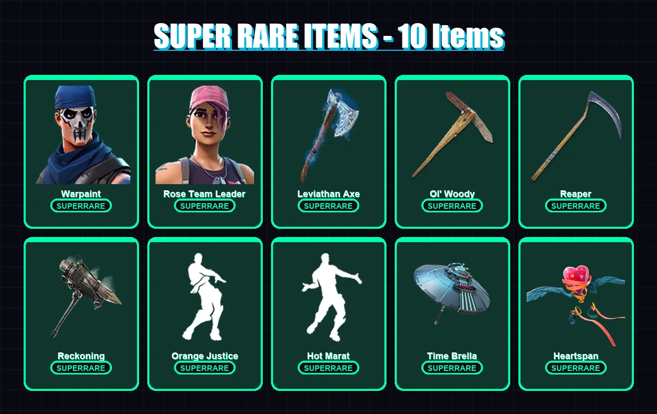 [PC/XBOX/PSN] | Warpaint | Rose Team Leader | Carbide | Raz | Paradigm (Reality-659) | 127 skin | 186 pickaxe | 121 emote | 144 glider | Lv3050 — Fortnite account