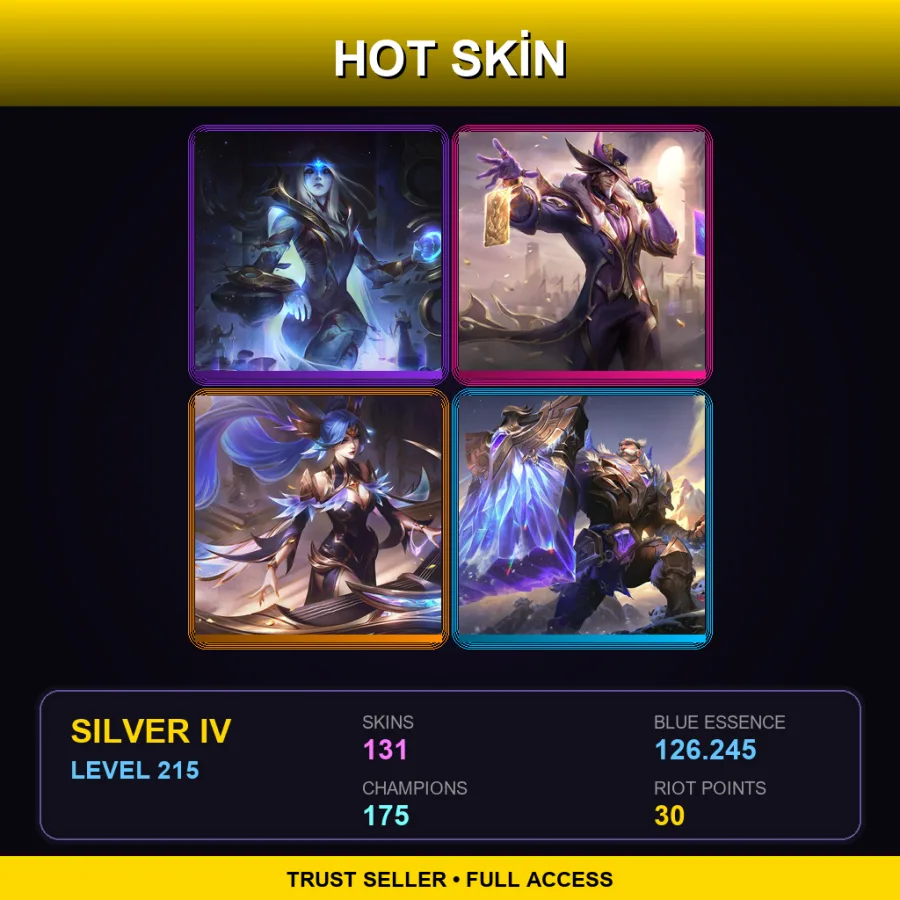 VN | Lv215 | Silver IV | 131 Skin | 175 Champ
