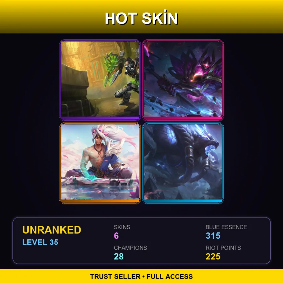 LAS | Lv35 | Unranked | 6 Skin | 28 Champ