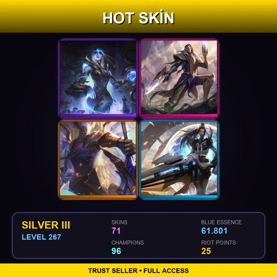 LAS | Lv267 | Silver III | 71 Skin | 96 Champ