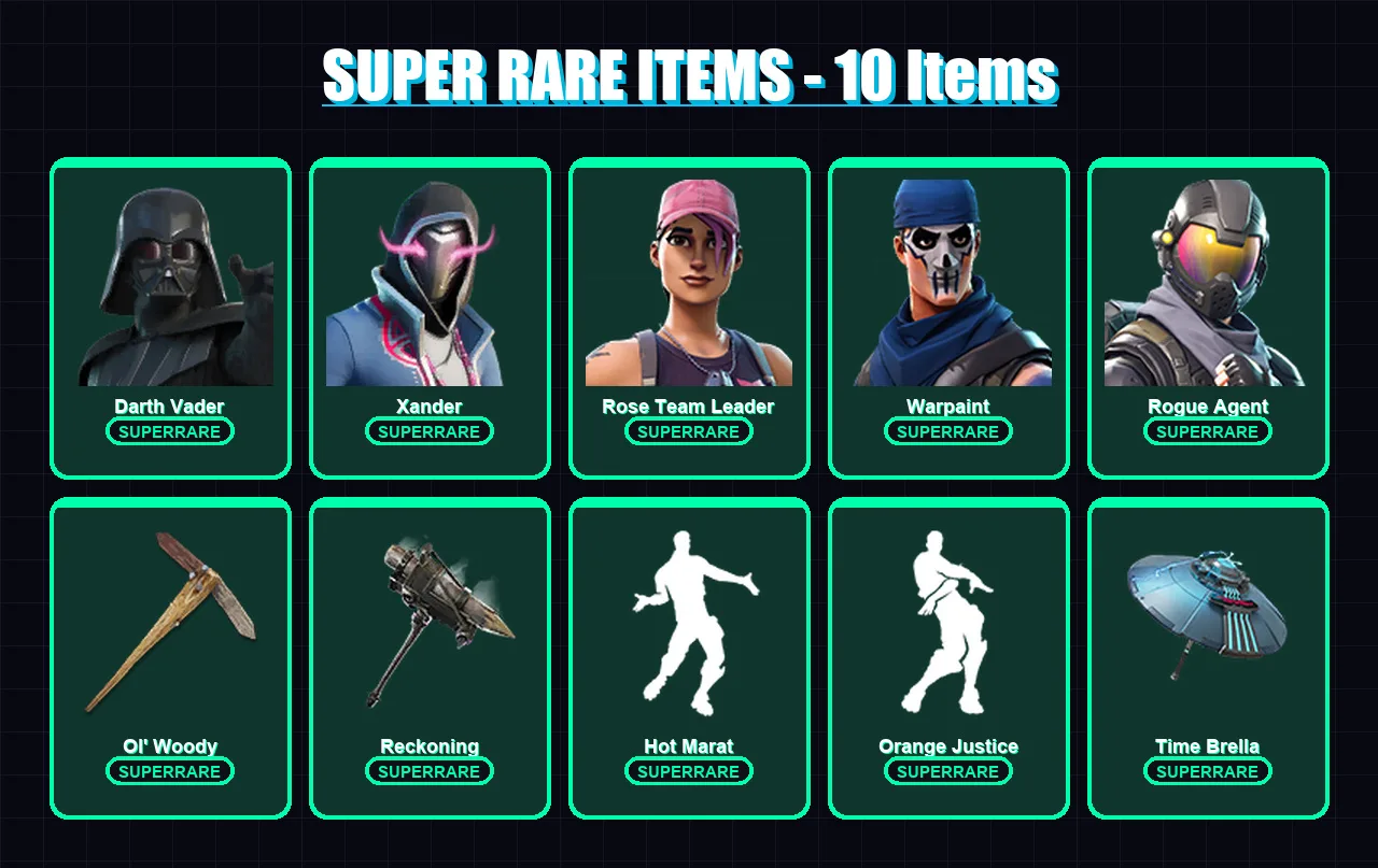 [PC/XBOX] | Darth Vader | Xander | Rose Team Leader | Warpaint | Rogue Agent | 149 skin | 156 pickaxe | 131 emote | 117 glider | Lv1199
