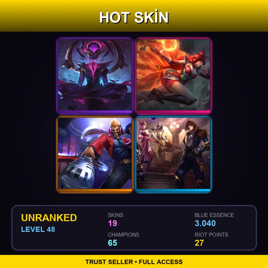 SG | Lv48 | Unranked | 19 Skin | 65 Champ — Scarlet Hammer Poppy
