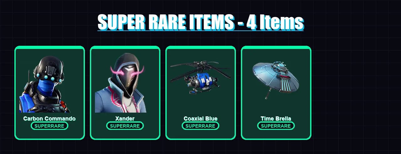 [PC] | Carbon Commando | Xander | Omegarok | Eternal Knight | Valeria | 111 skin | 148 pickaxe | 128 emote | 130 glider | Lv1880