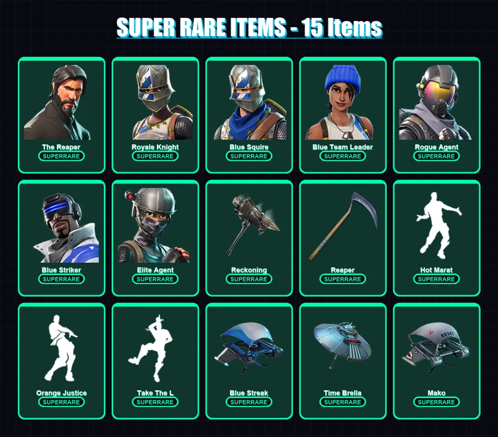 [PS4/PS5/XBOX/PC] | The Reaper | Royale Knight | Blue Squire | 104 skin | Lv1436