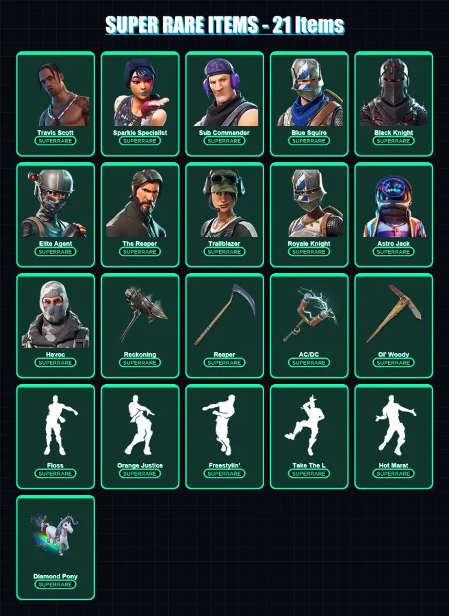 [PC/XBOX/PSN] | Travis Scott | Sparkle Specialist | Sub Commander | 153 skin | Lv1836 — Fortnite account