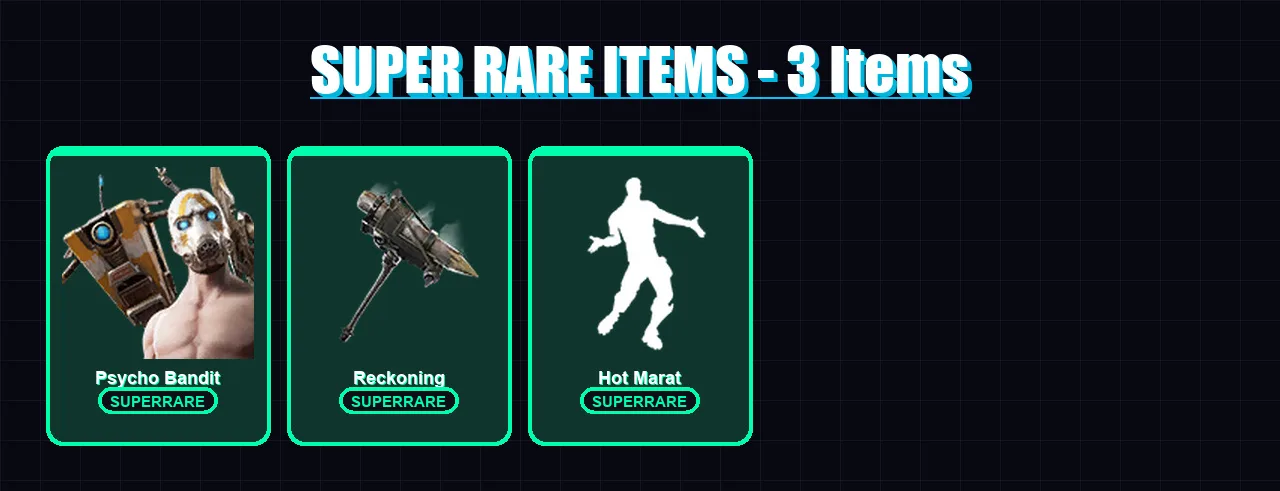 [PC] | Psycho Bandit | Deadpool | Midas | Drift | Gear Specialist Maya | 24 skin | 31 pickaxe | 37 emote | 35 glider | Lv612