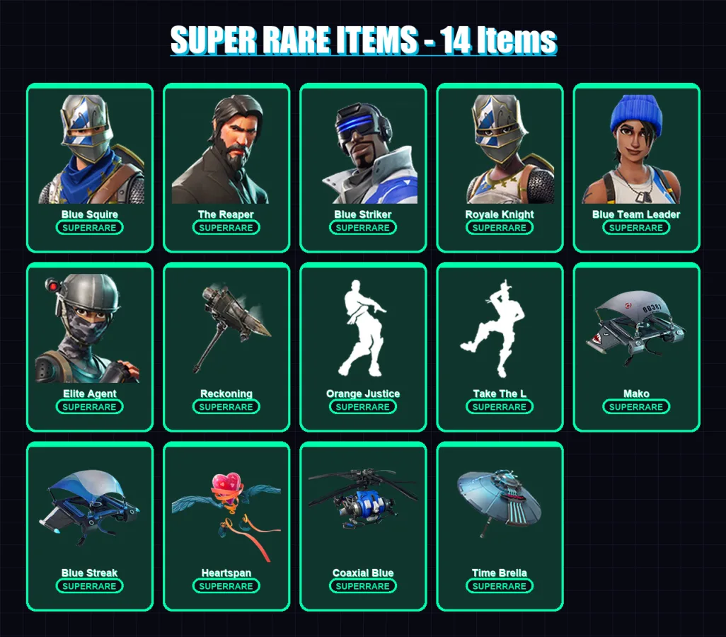 [PS4/PS5/XBOX/PC] | Blue Squire | The Reaper | Blue Striker | 124 skin | Lv1998