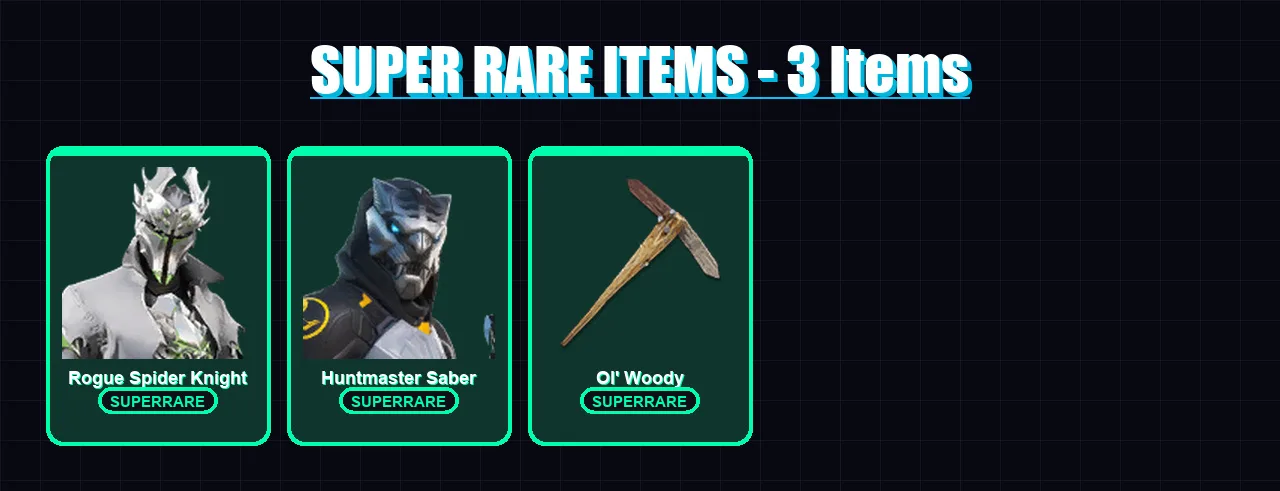 [PC/PSN] | Rogue Spider Knight | Huntmaster Saber | Fade | Ronin | Predator | 76 skin | 86 pickaxe | 90 emote | 79 glider | Lv1124