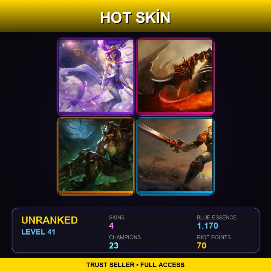 LAN | Lv41 | Unranked | 4 Skin | 23 Champ