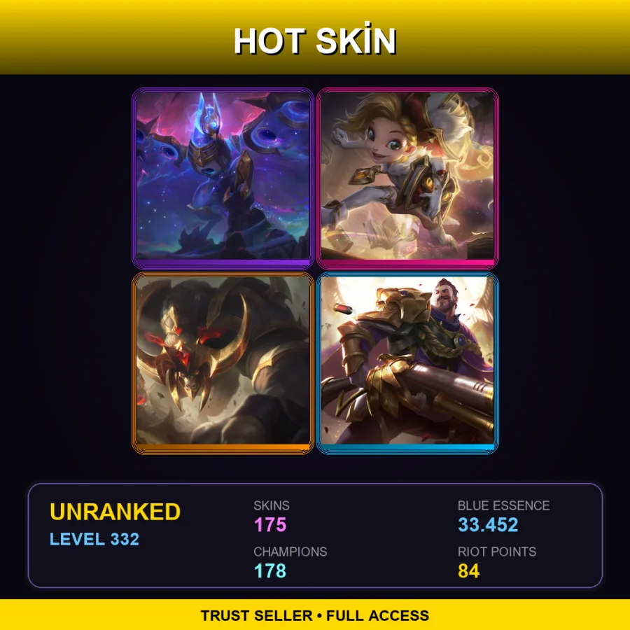 VN | Lv332 | Unranked | 175 Skin | 178 Champ