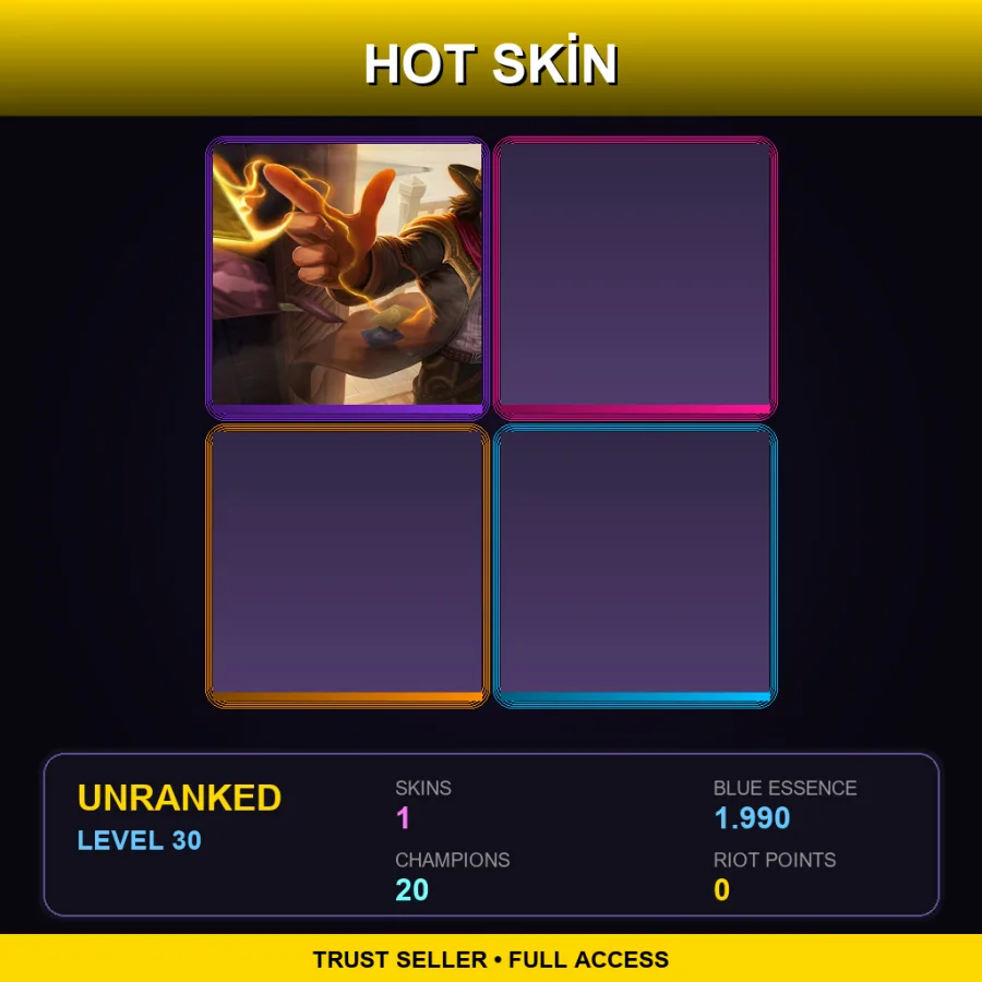EUW | Lv30 | Unranked | 1 Skin | 20 Champ
