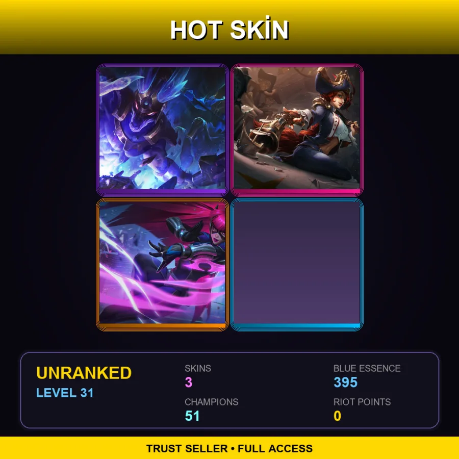 LAN | Lv31 | Unranked | 3 Skin | 51 Champ