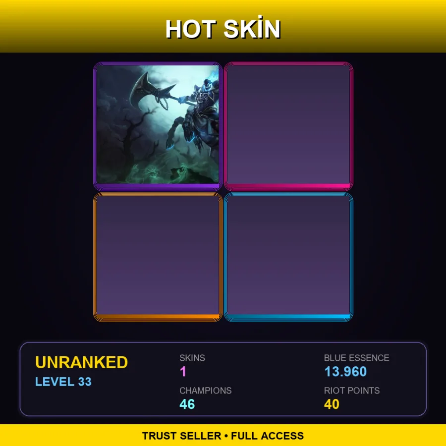 EUNE | Lv33 | Unranked | 1 Skin | 46 Champ