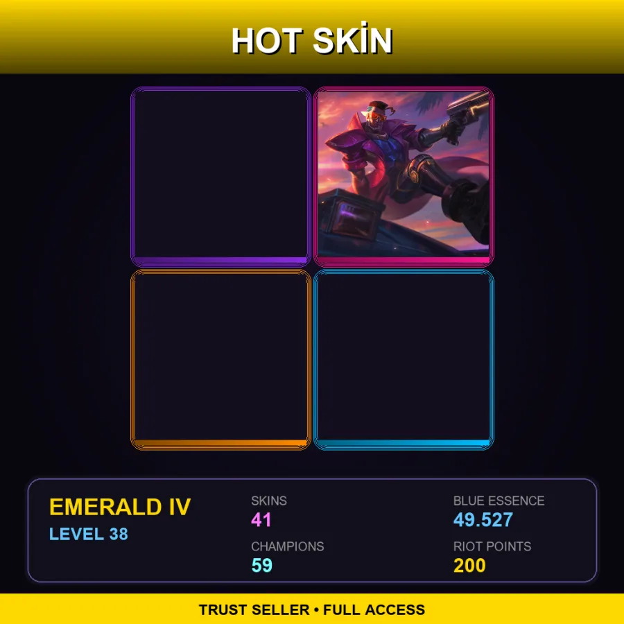 BR | Lv38 | Emerald IV | 41 Skin | 59 Champ