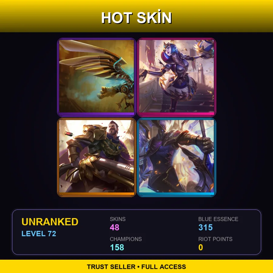 VN | Lv72 | Unranked | 48 Skin | 158 Champ