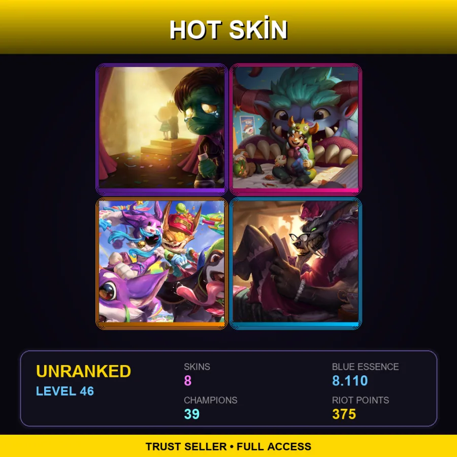 EUW | Lv46 | Unranked | 8 Skin | 39 Champ