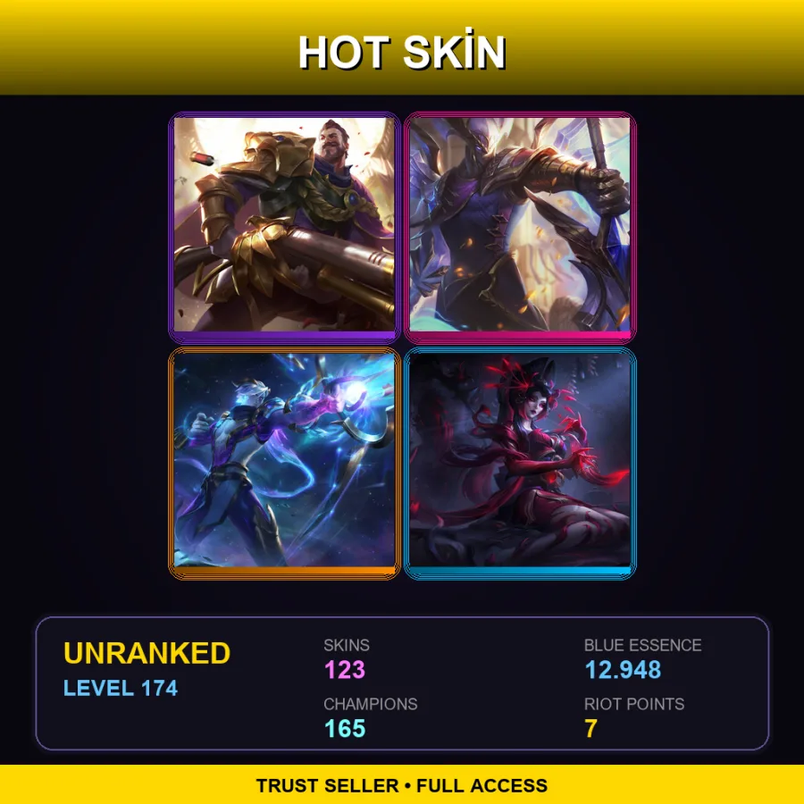SG | Victorious Graves | Victorious Aatrox | Cosmic Hunter Varus | Blood Moon Zyra | 123 Skin | 165 Champ | Lv174