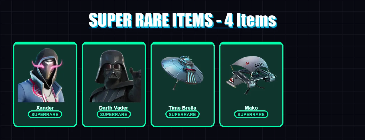 [PC/PSN] | Xander | Darth Vader | Malik | Paradigm (Reality-659) | The Cube Queen | 91 skin | 103 pickaxe | 77 emote | 100 glider | Lv1415