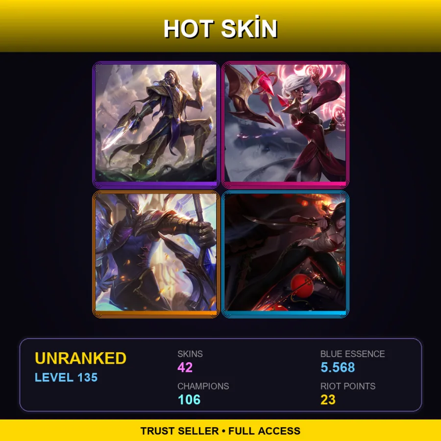 LAS | Lv135 | Unranked | 42 Skin | 106 Champ