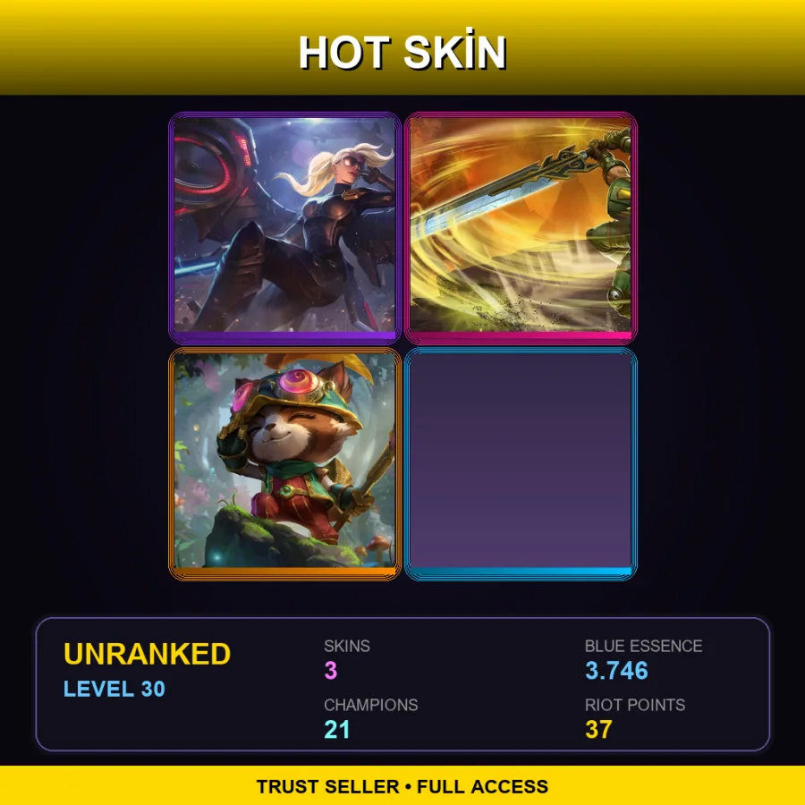 EUNE | Lv30 | Unranked | 3 Skin | 21 Champ — Commando Garen