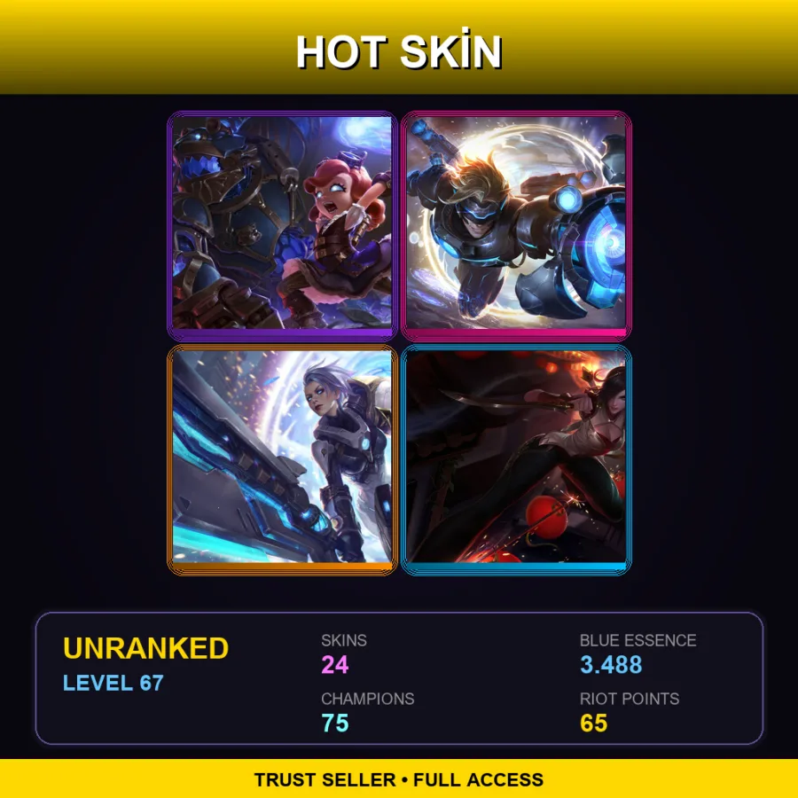 EUW | Lv67 | Unranked | 24 Skin | 75 Champ — Glacial Malphite