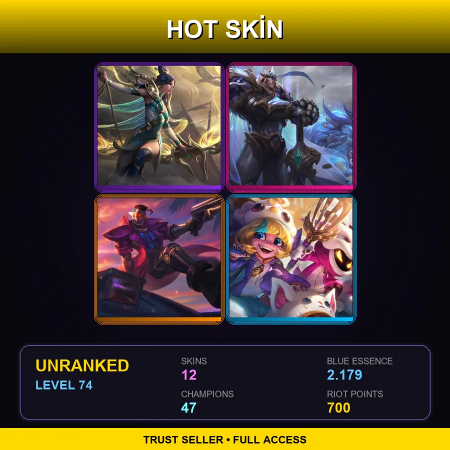 BR | Lv74 | Unranked | 12 Skin | 47 Champ