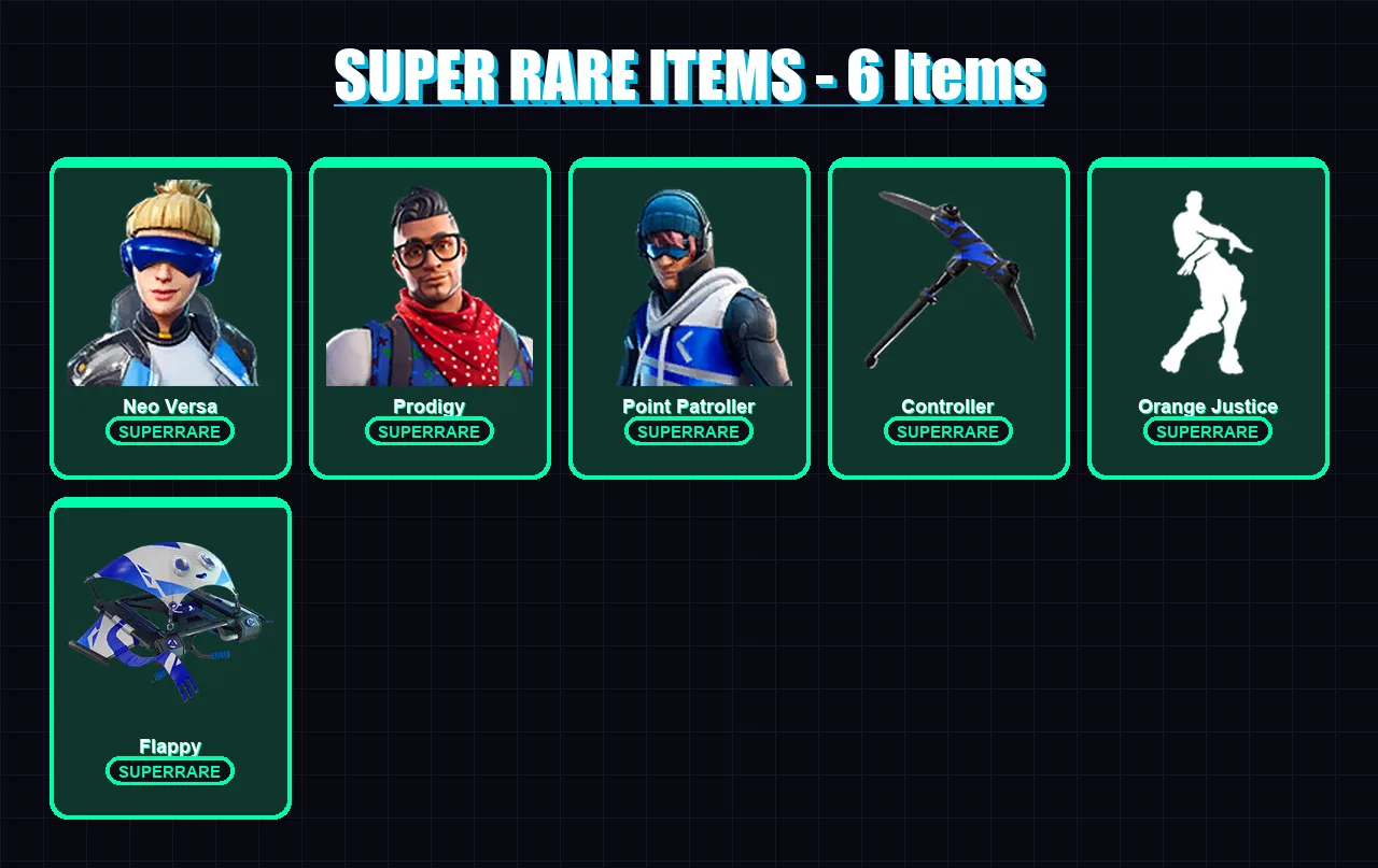 [PS4/PS5/XBOX/PC] | Neo Versa | Prodigy | Point Patroller | Lynx | Fade | 14 skin | 14 pickaxe | 22 emote | 22 glider | Lv325 — Fortnite account