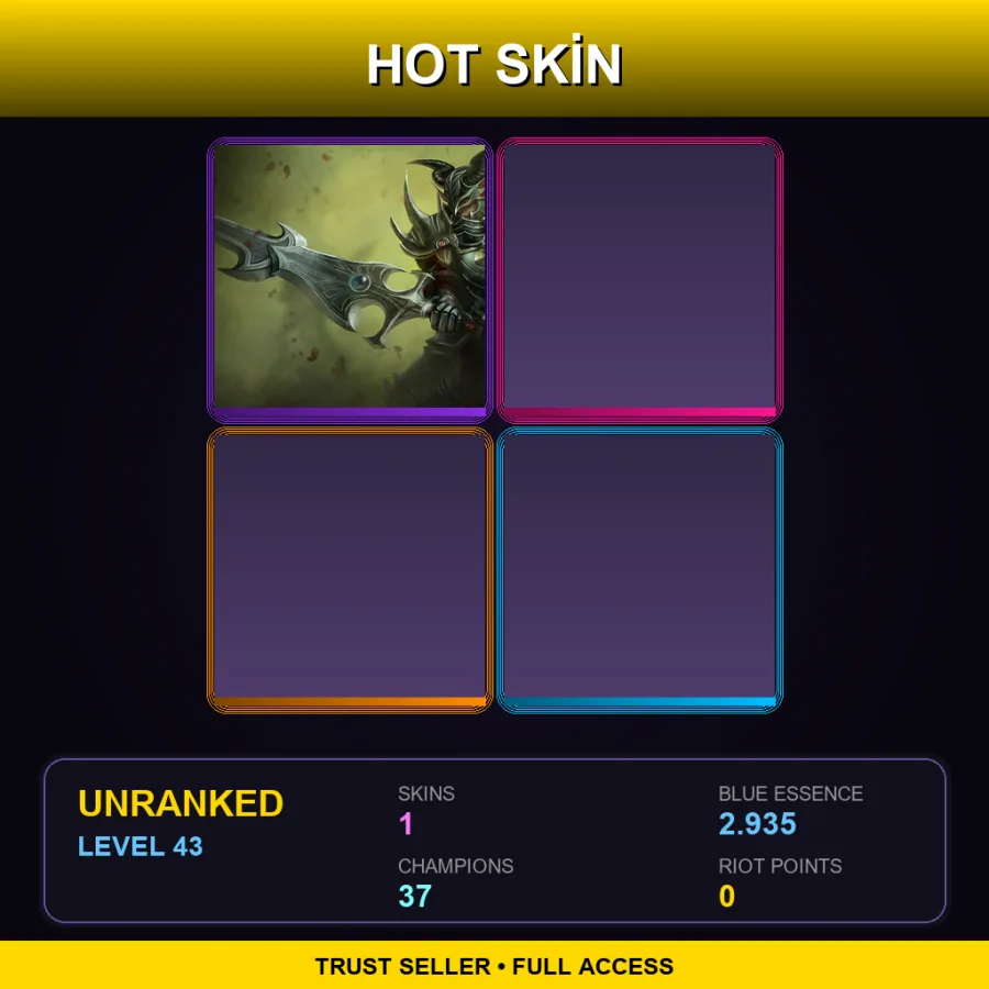 BR | Darkforge Jarvan IV | 1 Skin | 37 Champ | Lv43