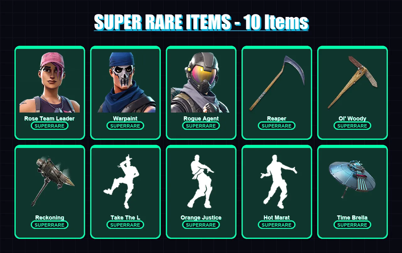 [PC/PSN] | Rose Team Leader | Warpaint | Rogue Agent | Carbide | Catalyst | 63 skin | 62 pickaxe | 76 emote | 61 glider | Lv670