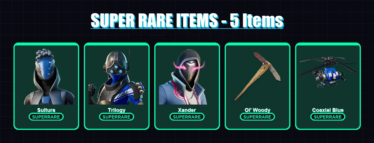 [PC/XBOX] | Sultura | Trilogy | Xander | Catalyst | Blackheart | 45 skin | 45 pickaxe | 74 emote | 47 glider | Lv840