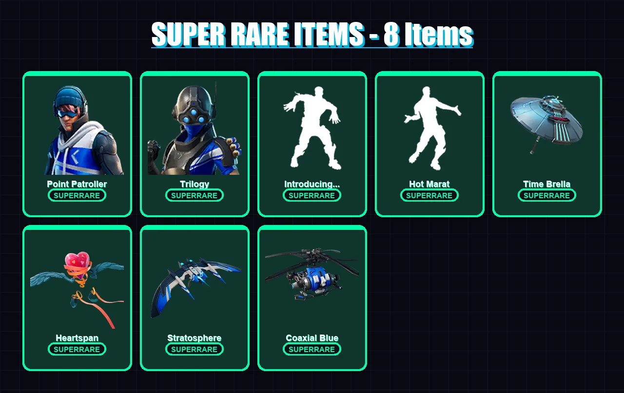 [PS4/PS5/XBOX/PC] | Point Patroller | Trilogy | Sentinel | Sorana | Hybrid | 54 skin | 120 pickaxe | 102 emote | 104 glider | Lv1516 — Fortnite account