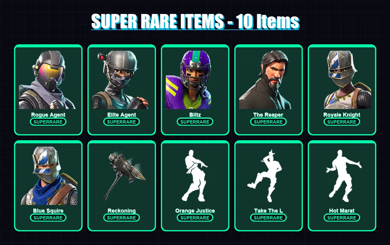 [PC/PSN] | Rogue Agent | Elite Agent | Blitz | The Reaper | Royale Knight | 56 skin | 90 pickaxe | 68 emote | 94 glider | Lv1916