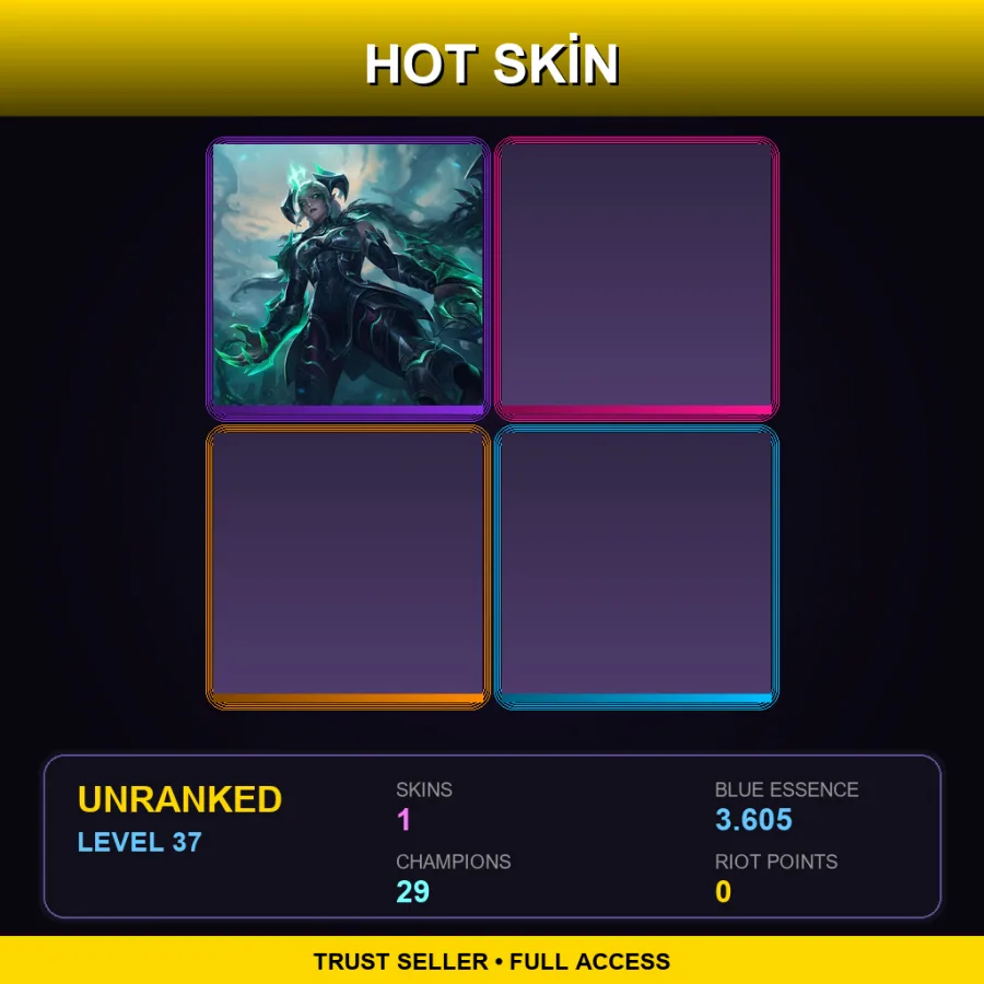 TR | Lv37 | Unranked | 1 Skin | 29 Champ — Ruined Shyvana