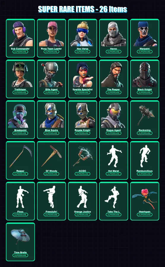 [PS4/PS5/XBOX/PC] | Aerial Assault Trooper | Sub Commander | Rose Team Leader | 298 skin | Lv2424