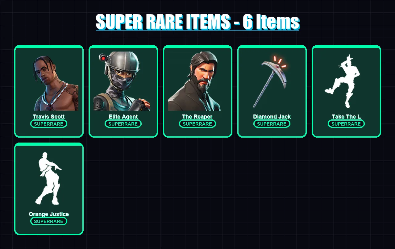 [PS4/PS5/XBOX/PC] | Travis Scott | Elite Agent | The Reaper | Wukong | Omega | 28 skin | 21 pickaxe | 26 emote | 17 glider | Lv282