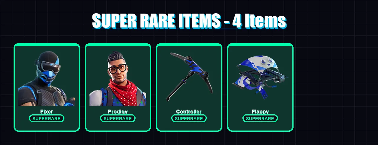 [PS4/PS5/XBOX/PC] | Fixer | Prodigy | Predator | Joey | Mandalorian | 42 skin | 44 pickaxe | 28 emote | 38 glider | Lv620
