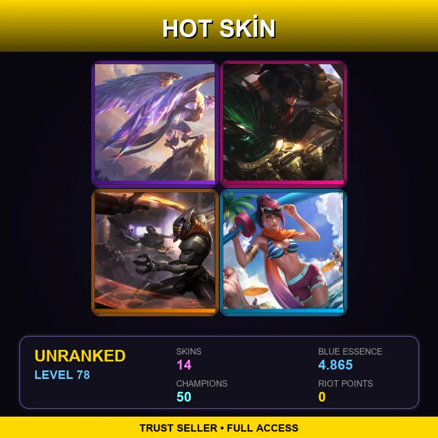 LAN | Lv78 | Unranked | 14 Skin | 50 Champ