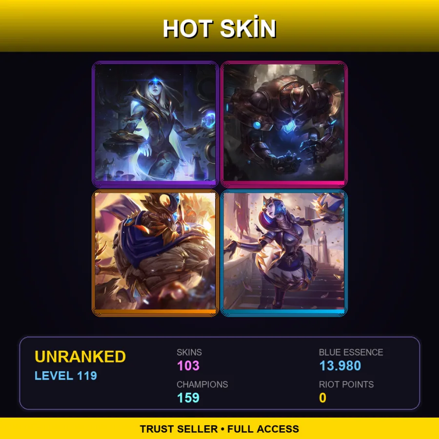 SG | Lv119 | Unranked | 103 Skin | 159 Champ