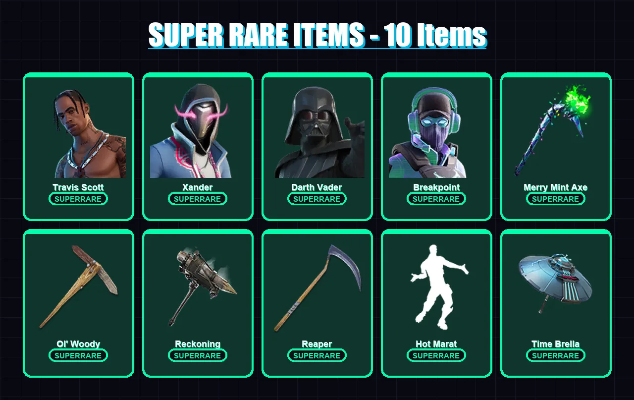 [PC/PSN] | Travis Scott | Xander | Darth Vader | Breakpoint | Lynx | 262 skin | 242 pickaxe | 188 emote | 189 glider | Lv2636 — Fortnite account