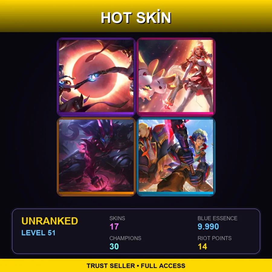 EUW | Lv51 | Unranked | 17 Skin | 30 Champ — Eternal Sword Yi