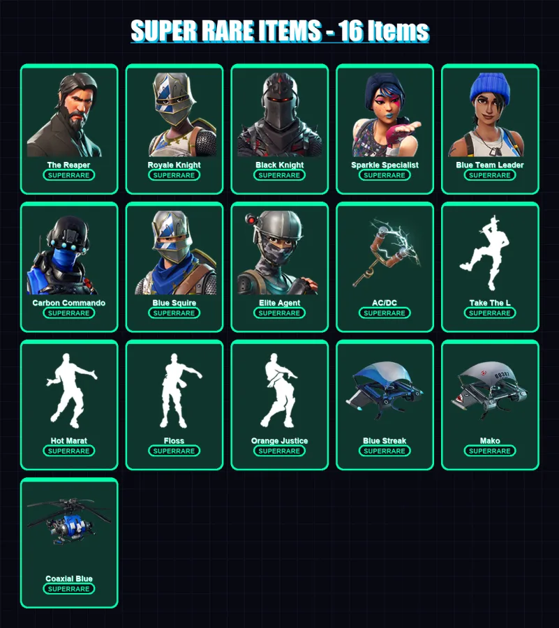[PS4/PS5/XBOX/PC] | The Reaper | Royale Knight | Black Knight | 41 skin | Lv794