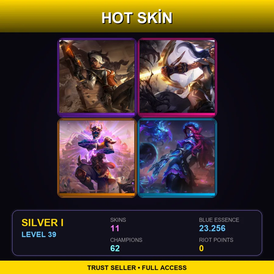 TR | Lv39 | Silver I | 11 Skin | 62 Champ