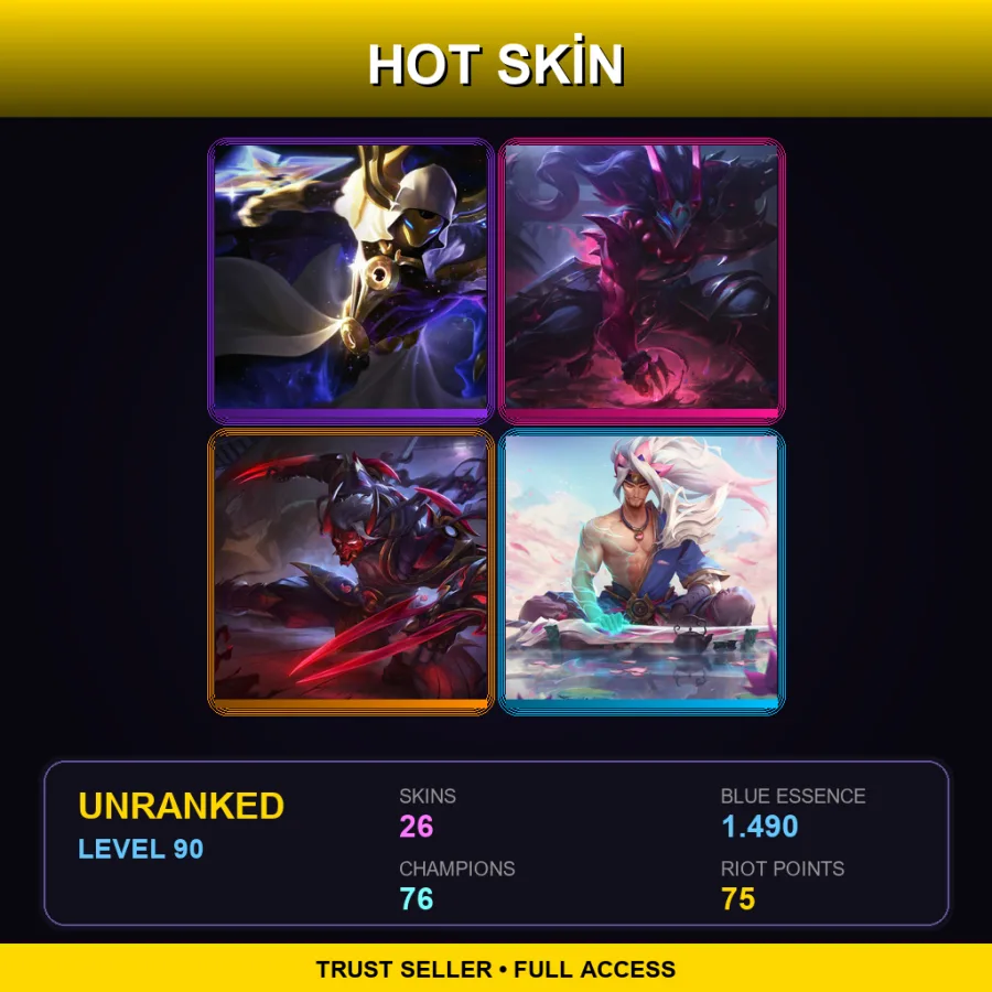 BR | Lv90 | Unranked | 26 Skin | 76 Champ — Odyssey Kayn